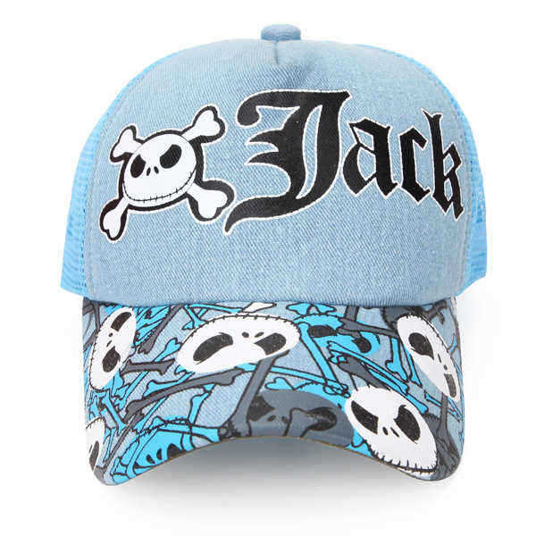 Unisex--Animation-Cartoon-Skull-Letter-Mesh-Outdoor-Breathable-Baseball-Cap-980967