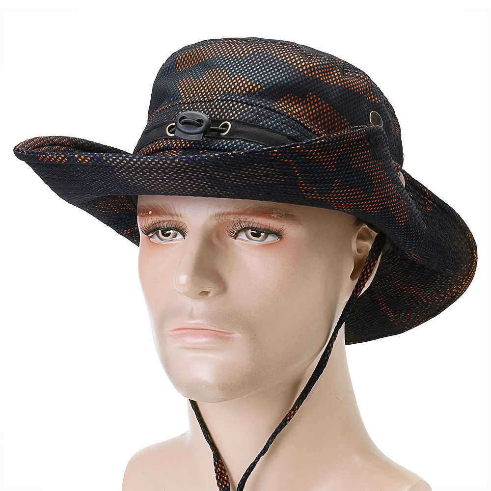 Unisex-Collapsible--Breathable-Outdoor-Adventure-Bucket-Hat--Mountaineering-Hat-Sunshade-Fishing-Cap-1443547