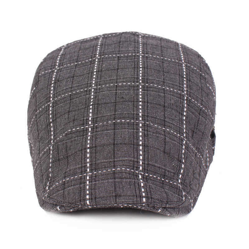 Unisex-Cotton-And-Linen-Beret-Caps-Forward-Caps-Outdoor-Travel-Hats-Plaid-Retro-Hat-1517966