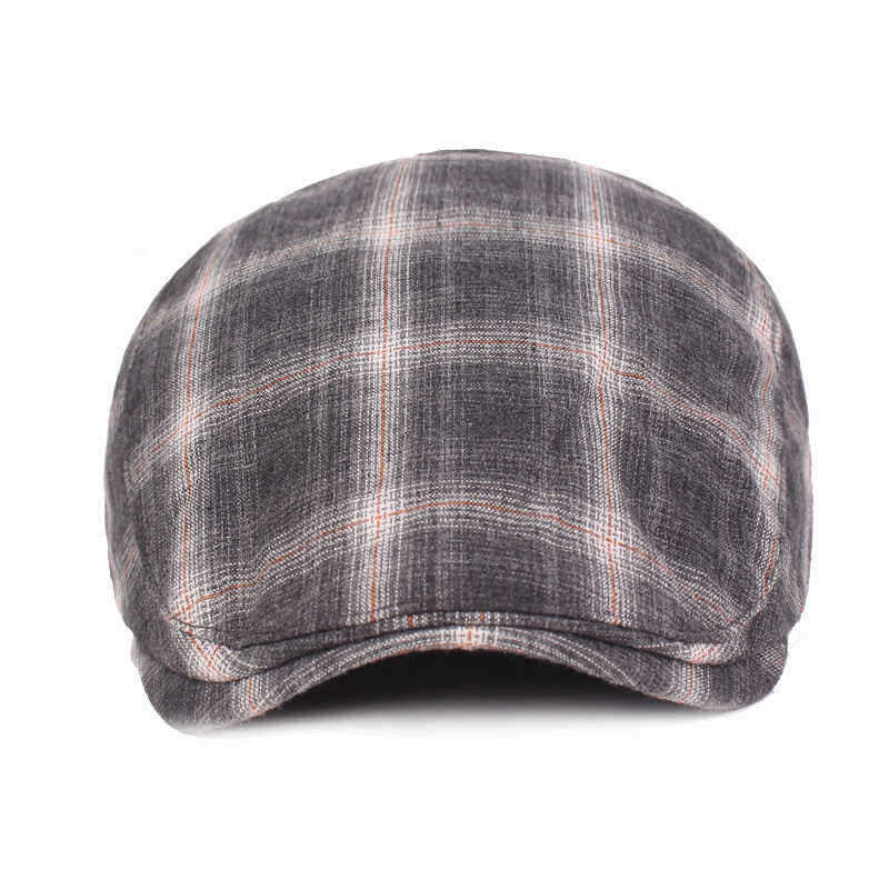 Unisex-Cotton-Beret-Caps-Forward-Caps-Outdoor-Travel-Hats-Plaid-Retro-Hat-1517965