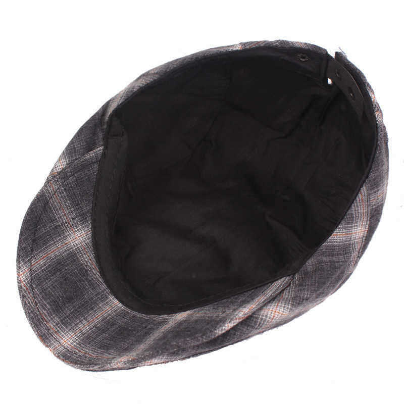 Unisex-Cotton-Beret-Caps-Forward-Caps-Outdoor-Travel-Hats-Plaid-Retro-Hat-1517965