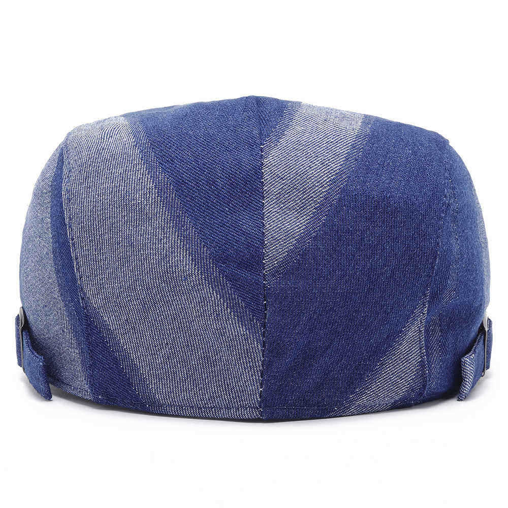 Unisex-Denim-Short-Brim-Distressed-Blue-Sunshade-Peaked-Cap-Beret-Hat-1336531