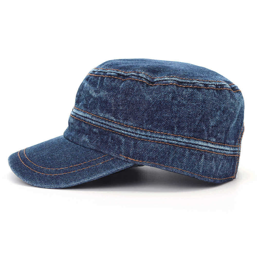 Unisex-Denim-Vintage-Flat-Hats-Outdoor-Sport-Army-Hat-Adjustable-Baseball-Caps-1512670