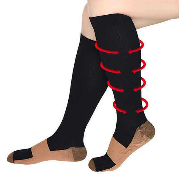 Unisex-Elastic-Sports-Breathable-Compression-Socks-Outdoor-Running-Pressure-Hose-Socks-Ankle-Support-1190986