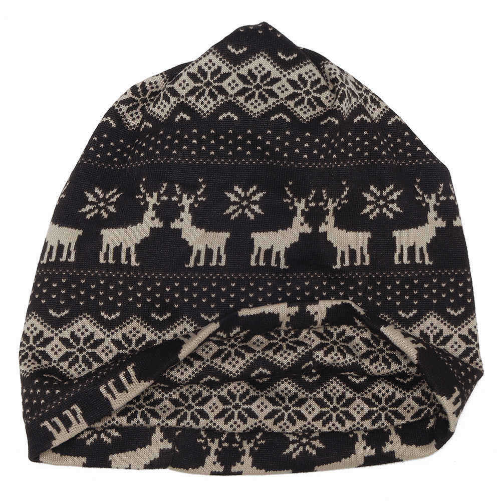 Unisex-Elk-Flower-Print-Multipurpose-Skullcap-Beanie-Hat-Neck-Warmer-1362868