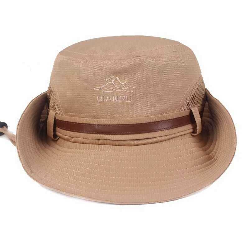 Unisex-Fishing-Bucket-Hat-Outdoor-Visor-Cotton-Mesh-Hat-Big-Visor-Mountaineering-Cap-1443552