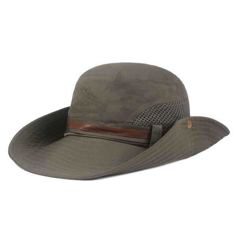 Unisex-Fishing-Bucket-Hat-Outdoor-Visor-Cotton-Mesh-Hat-Big-Visor-Mountaineering-Cap-1443552