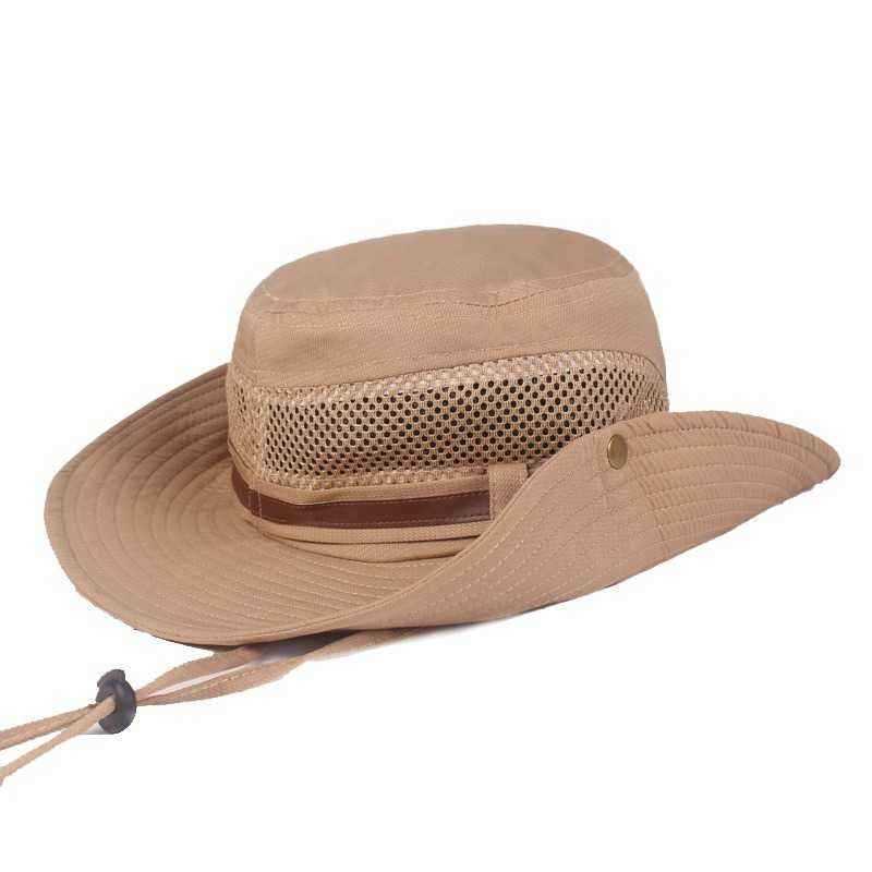 Unisex-Fishing-Bucket-Hat-Outdoor-Visor-Cotton-Mesh-Hat-Big-Visor-Mountaineering-Cap-1443552