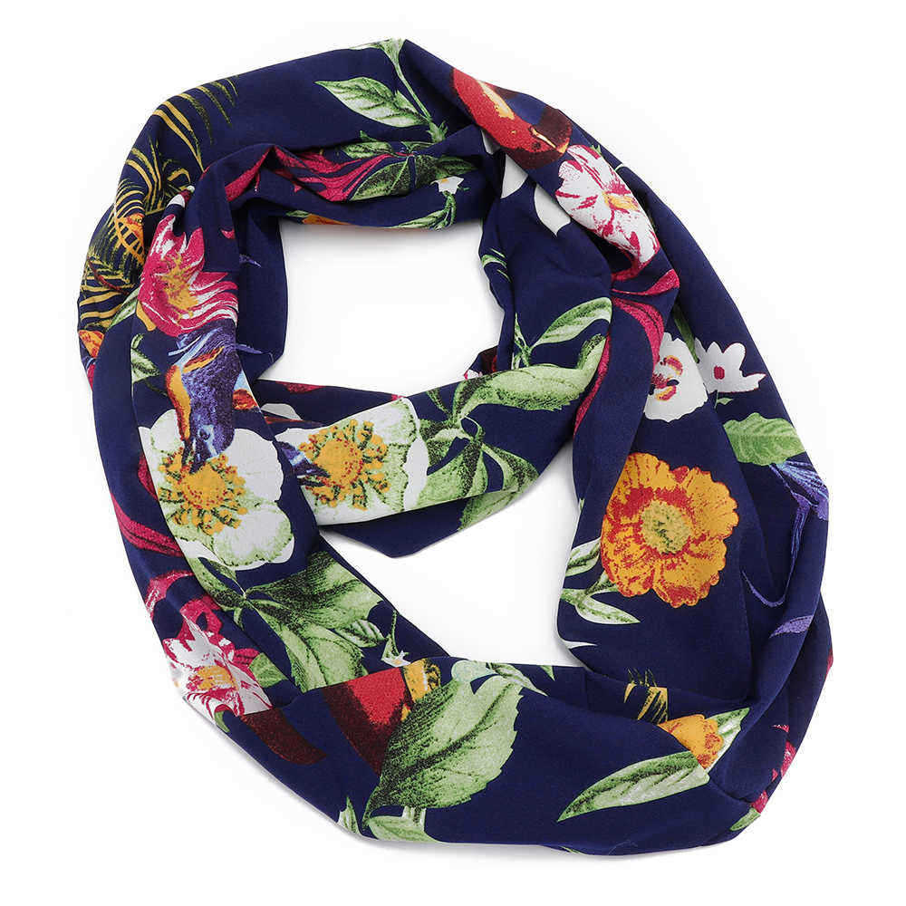 Unisex-Hidden-Zipper-Pocket-Flower-Print-Round-Scarf-Neck-Warmer-1377638