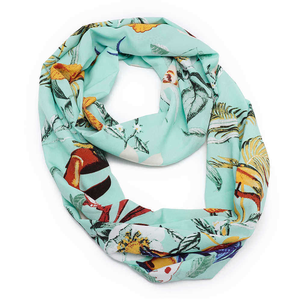 Unisex-Hidden-Zipper-Pocket-Flower-Print-Round-Scarf-Neck-Warmer-1377638