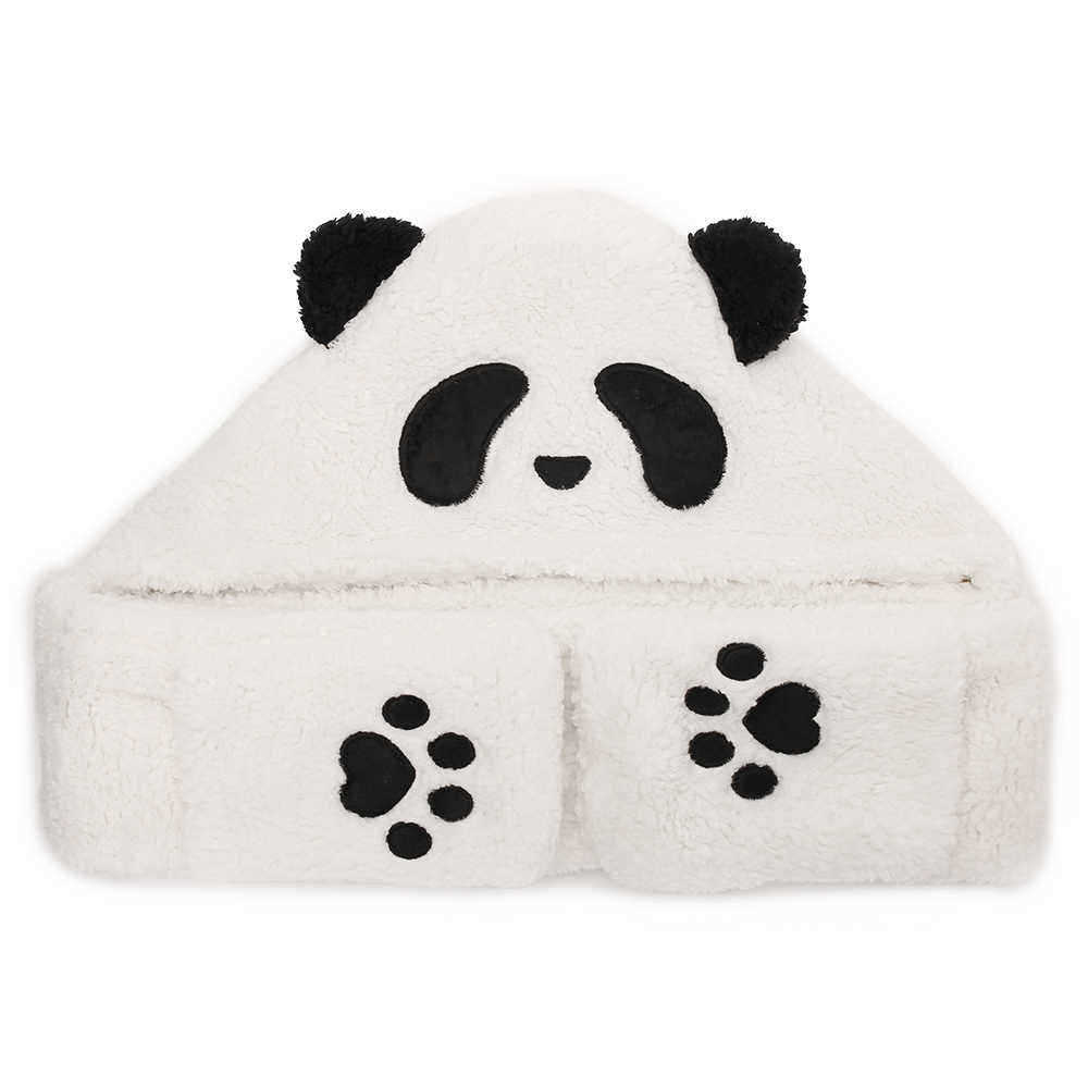 Unisex-Lamb-Plush-1-piece-Cute-Panda-Gloves-Pockets-Scarf-Hat-Warm-Thick-Multipurpose-Fashion-Hat-1384137