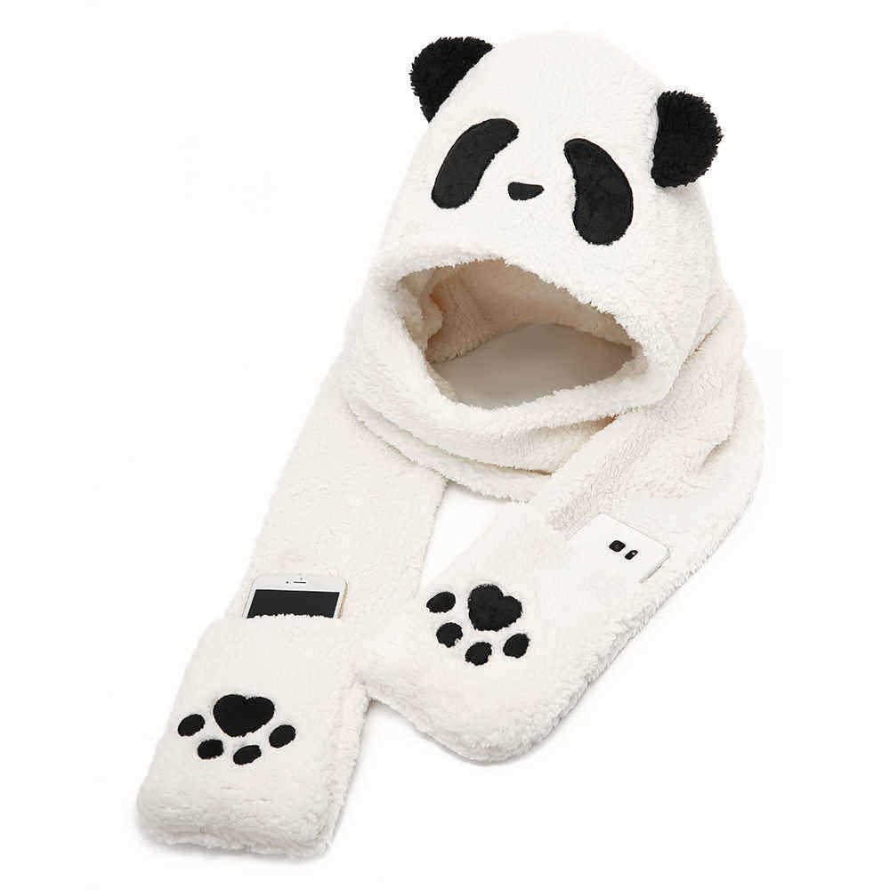 Unisex-Lamb-Plush-1-piece-Cute-Panda-Gloves-Pockets-Scarf-Hat-Warm-Thick-Multipurpose-Fashion-Hat-1384137