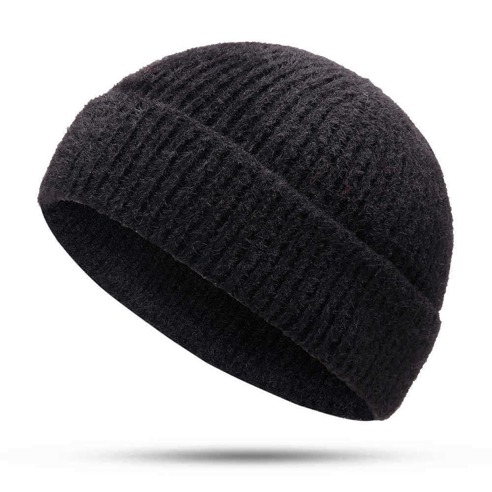 Unisex-Men-Women-Winter-Knit-French-Brimless-Hats-Retro-Flanging-Sailor-Cap-1369859