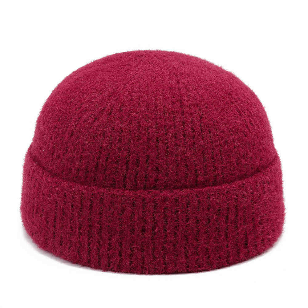 Unisex-Men-Women-Winter-Knit-French-Brimless-Hats-Retro-Flanging-Sailor-Cap-1369859