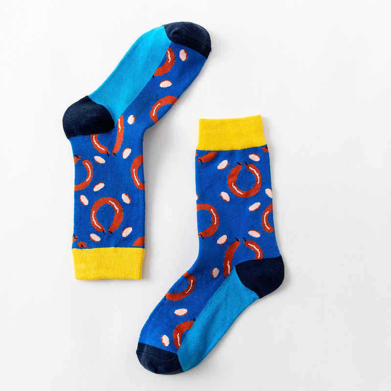 Unisex-Multi-Color-Pattern-Print-Middle-Tube-Socks-Ankle-Socks-1391158