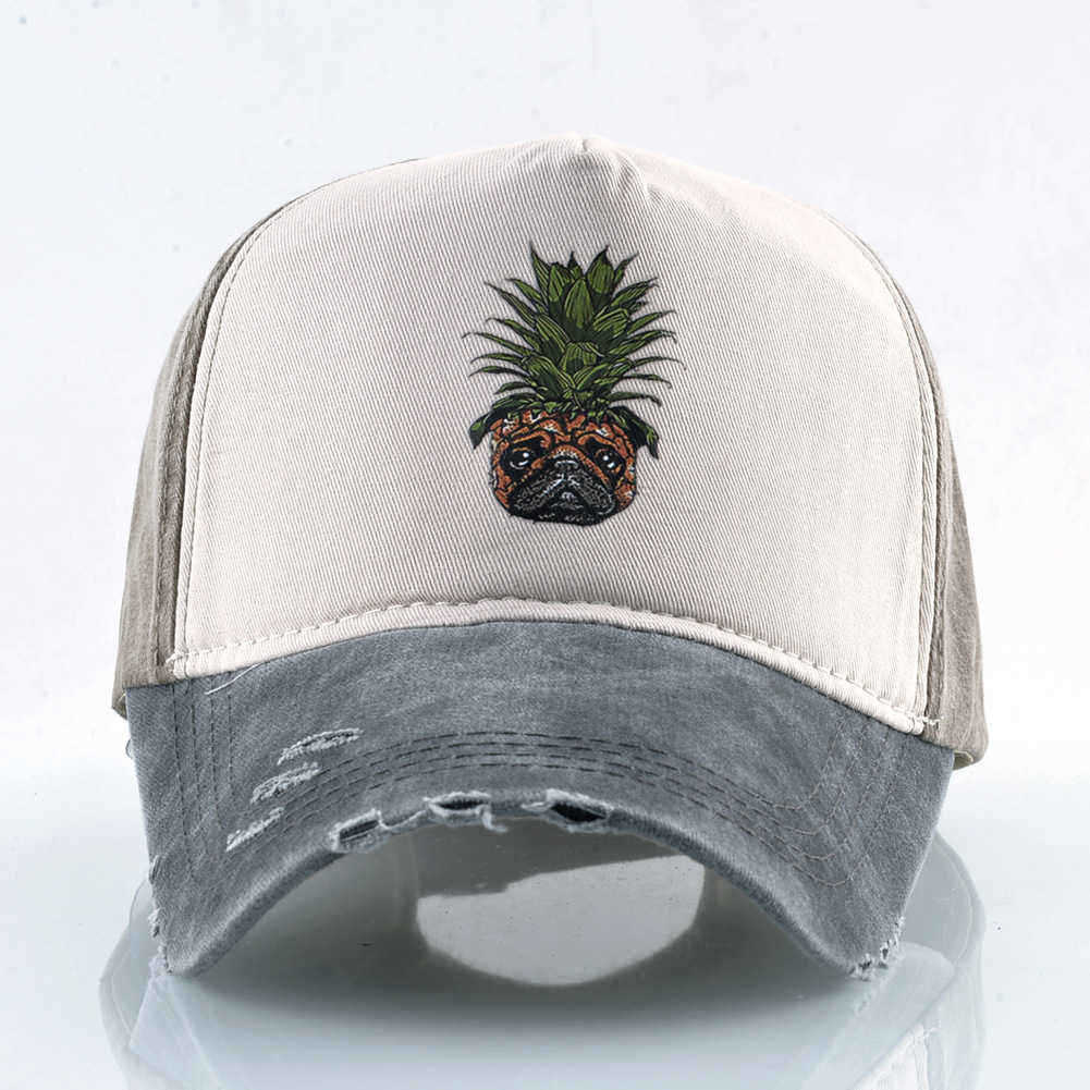 Unisex-Pineapple-Baseball-Cap-Washed-Cap-Studded-Hip-Hop-Cap-1495515