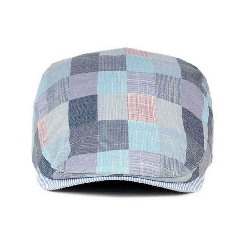 Unisex-Plaid-Beret-Caps-Simple-Retro-England-Style-visor-Forward-Hat-1520402