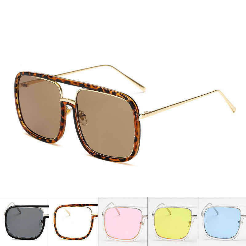 Unisex-Retro-Flat-Mirror-Square-Large-Frame-Transparent-Anti-UV-Sunglasses-For-Woman-1498635