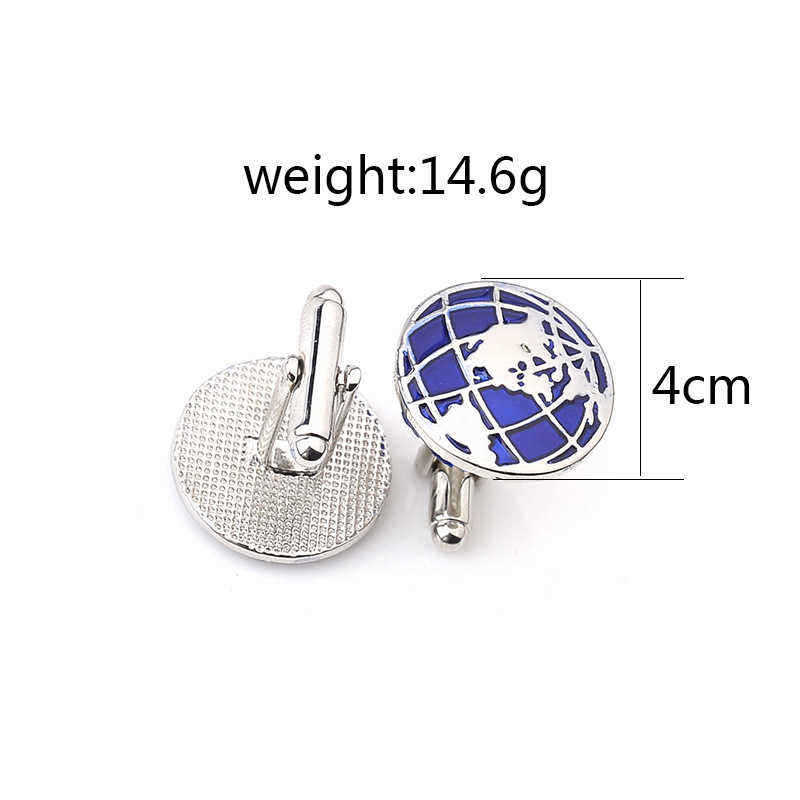 Unisex-Smart-Blue-Round-Globe-Map-Cufflinks-1382225