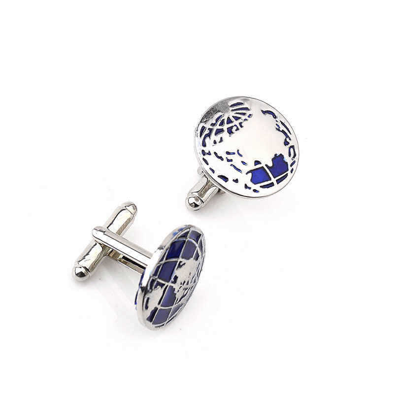 Unisex-Smart-Blue-Round-Globe-Map-Cufflinks-1382225