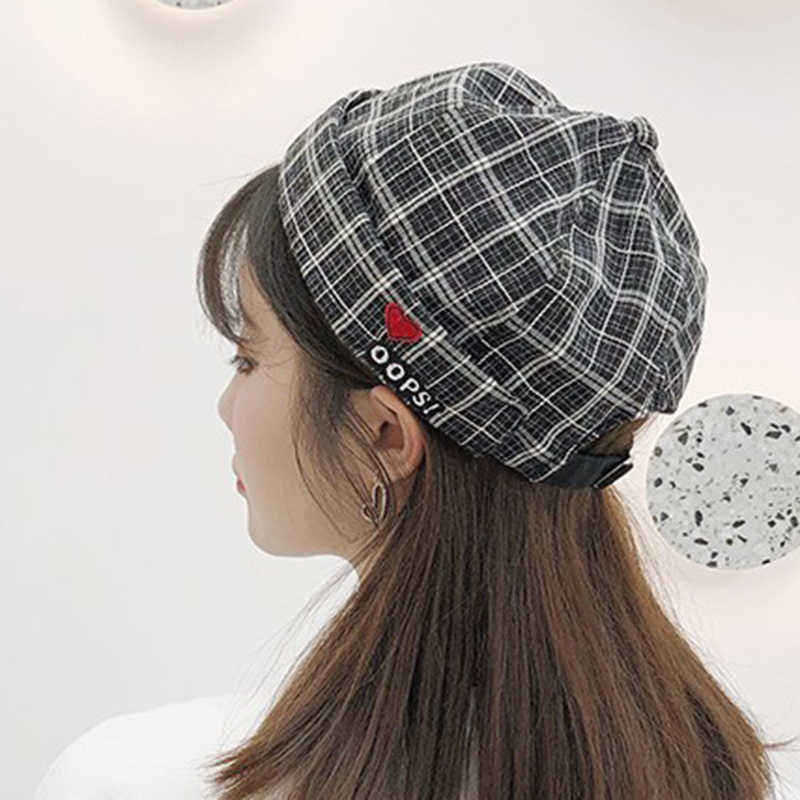 Unisex-Street-Retro-Dome-Rolled-Cuff-Plaid-Stripes-Letter-Embroidery-Skull-Cap-Sailor-Beanie-Hat-1357118