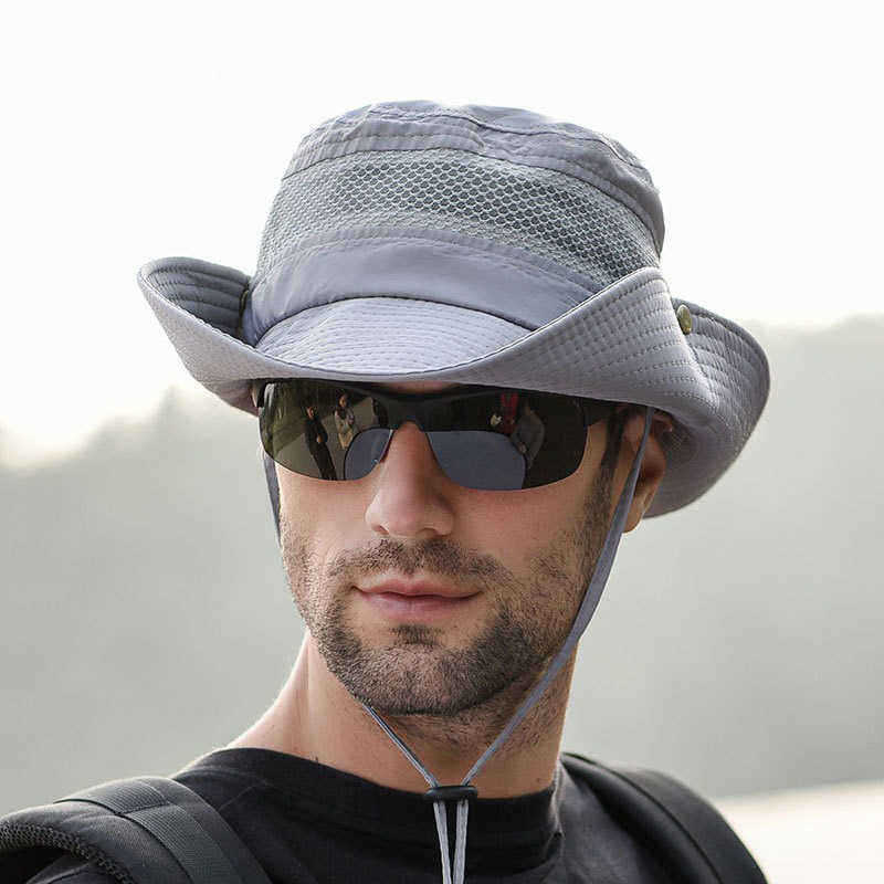 Unisex-Summer-Visor-Bucket-Hat-Fisherman-Hat-Outdoor-Climbing-Breathable-Sunscreen-Cap-1454360