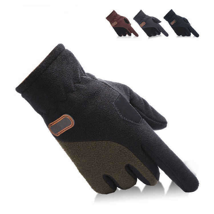 Unisex-Thermal-Fleece-Driving-Golves-Outdooors-Sports-Cycling-Screen-Touch-Adjustable-Mittens-1097903