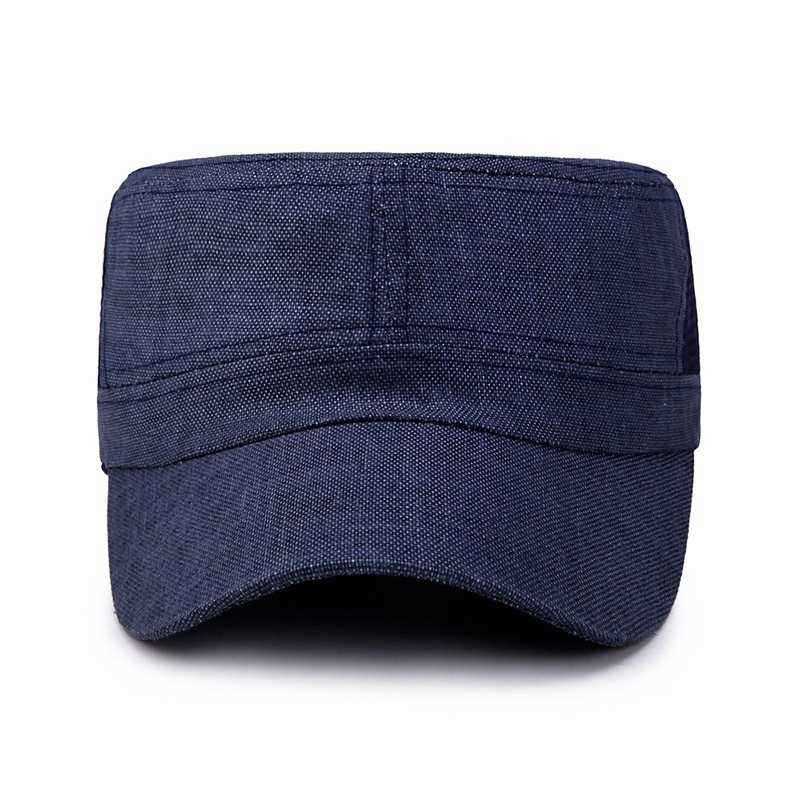 Unisex-Vogue-Cotton-Solid-Color-Flat-Hats-Sunshade-Casual-Outdoors-Simple-Adjustable-Caps-1457396