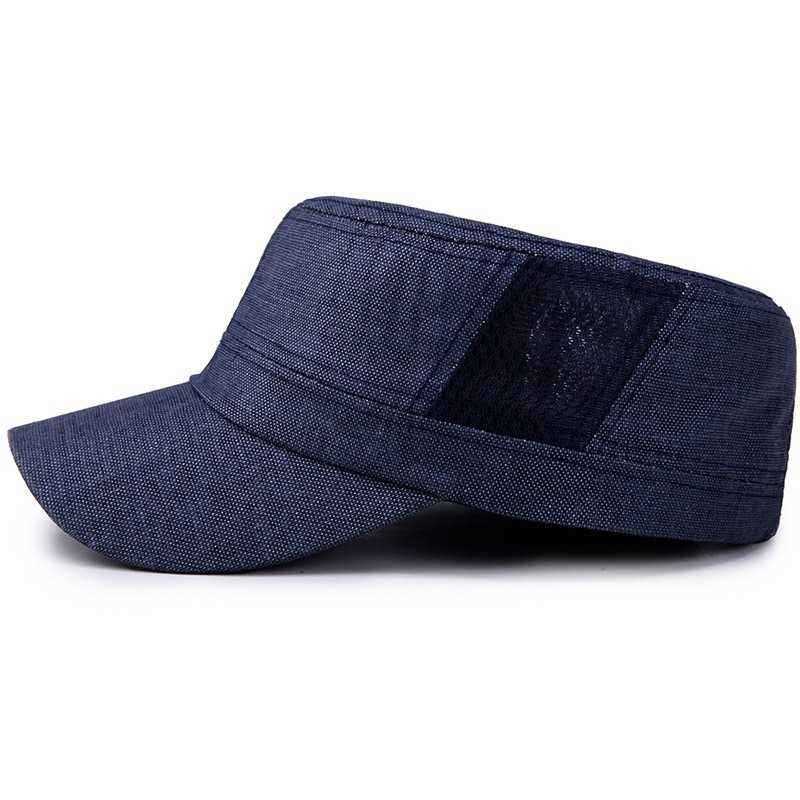 Unisex-Vogue-Cotton-Solid-Color-Flat-Hats-Sunshade-Casual-Outdoors-Simple-Adjustable-Caps-1457396