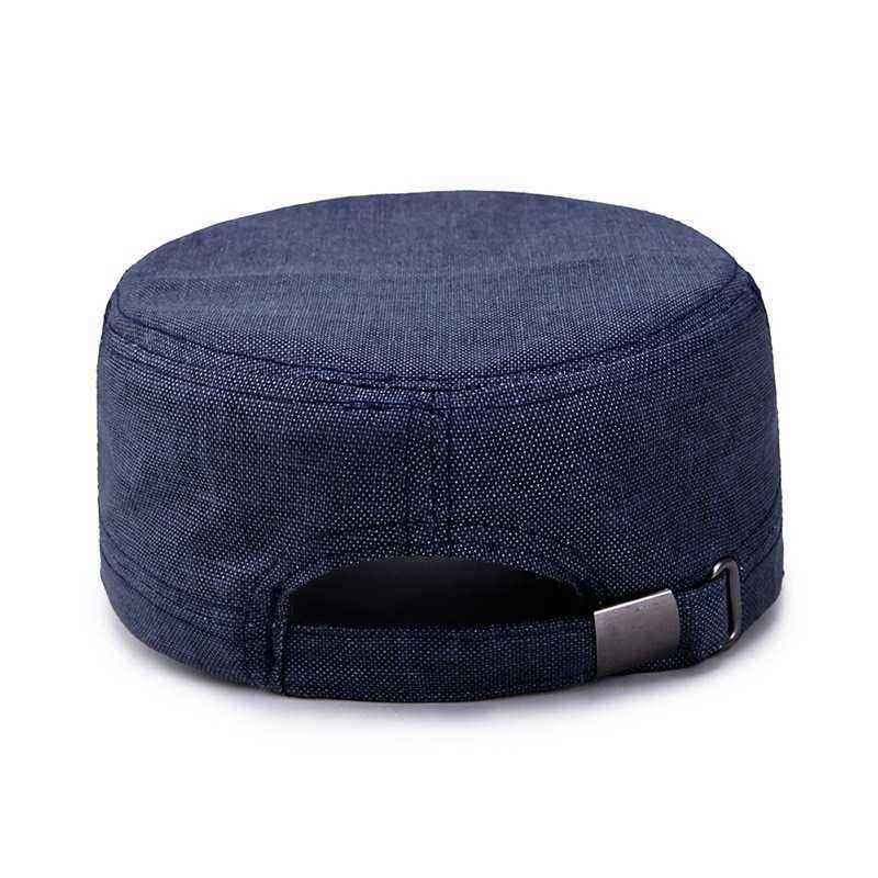 Unisex-Vogue-Cotton-Solid-Color-Flat-Hats-Sunshade-Casual-Outdoors-Simple-Adjustable-Caps-1457396