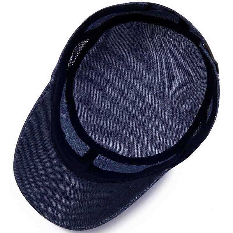 Unisex-Vogue-Cotton-Solid-Color-Flat-Hats-Sunshade-Casual-Outdoors-Simple-Adjustable-Caps-1457396