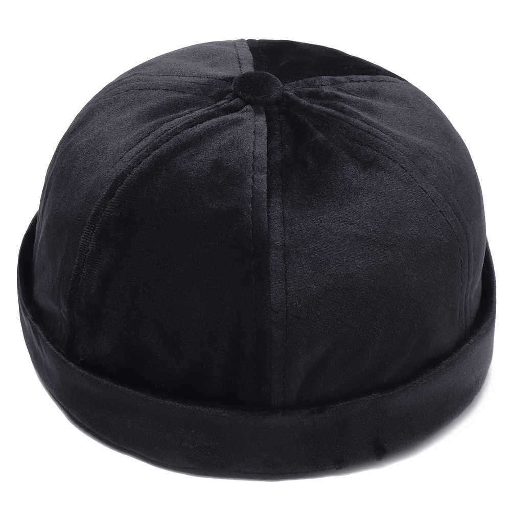 Unisex-Warm-Velvet-Brimless-Hats-Street-Vintage-Chic-Sailor-Cap-1348943