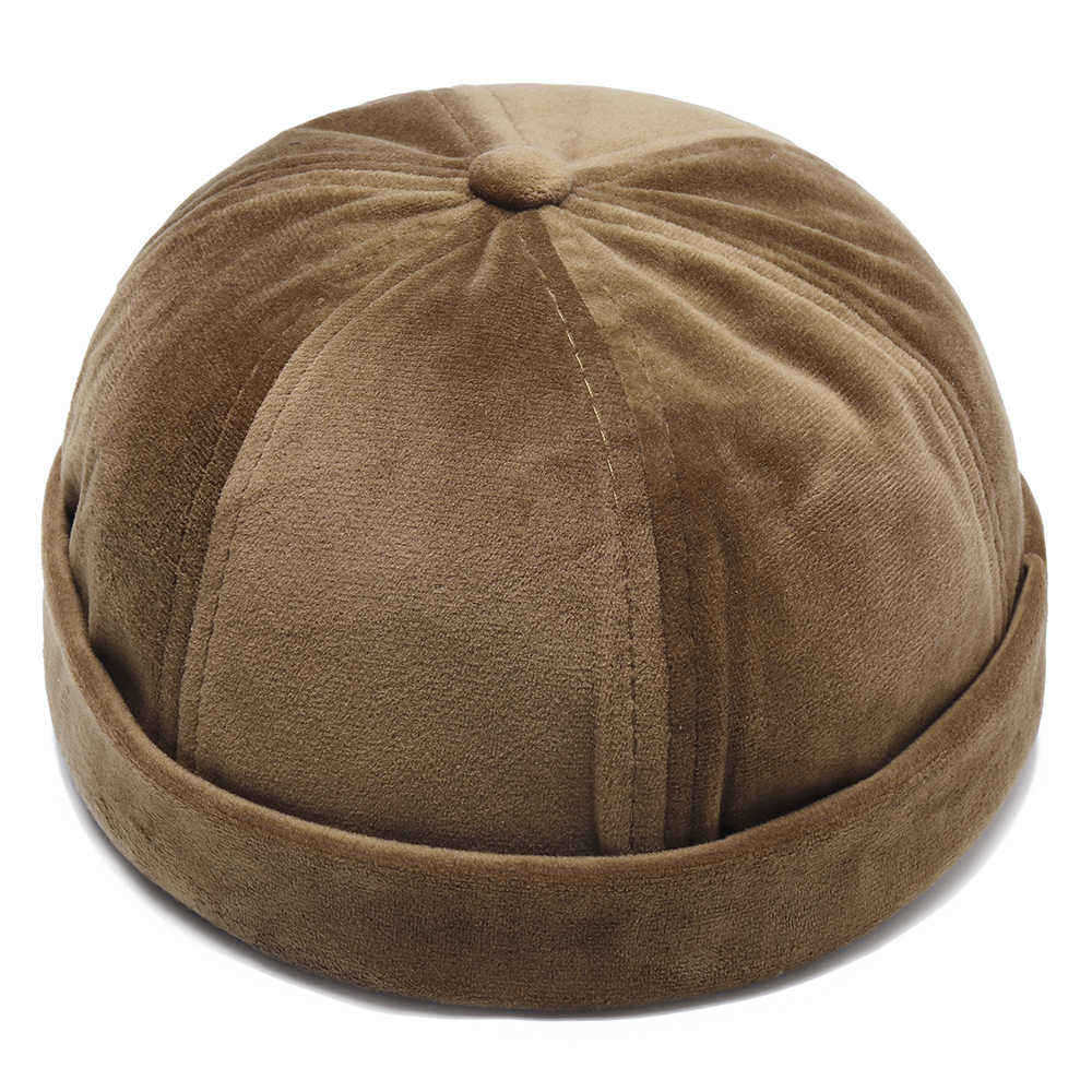 Unisex-Warm-Velvet-Brimless-Hats-Street-Vintage-Chic-Sailor-Cap-1348943