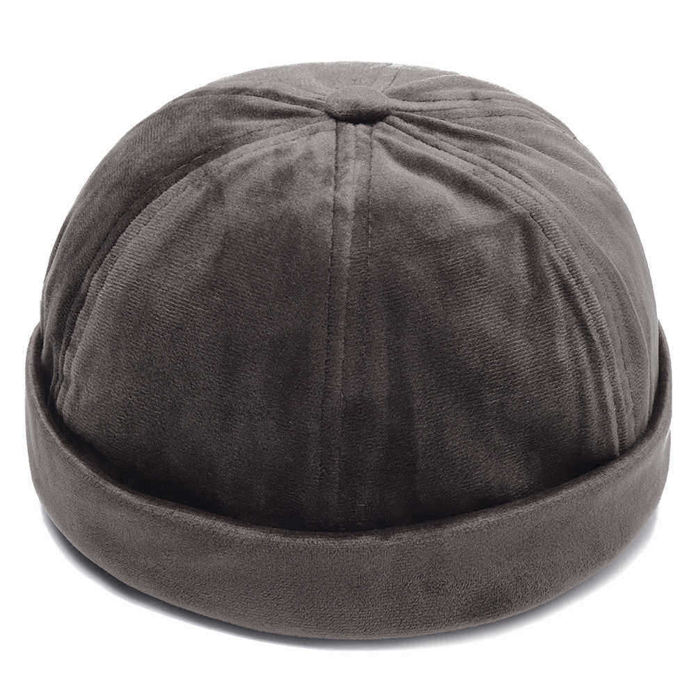 Unisex-Warm-Velvet-Brimless-Hats-Street-Vintage-Chic-Sailor-Cap-1348943