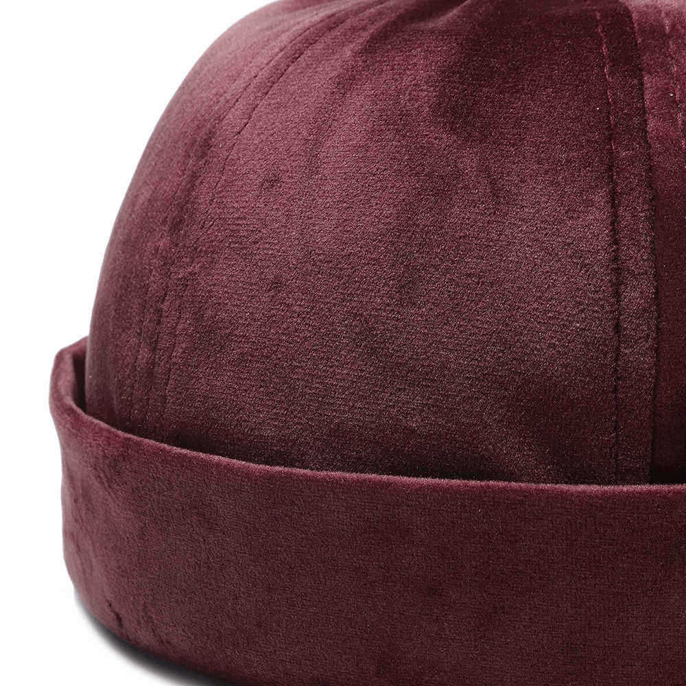 Unisex-Warm-Velvet-Brimless-Hats-Street-Vintage-Chic-Sailor-Cap-1348943