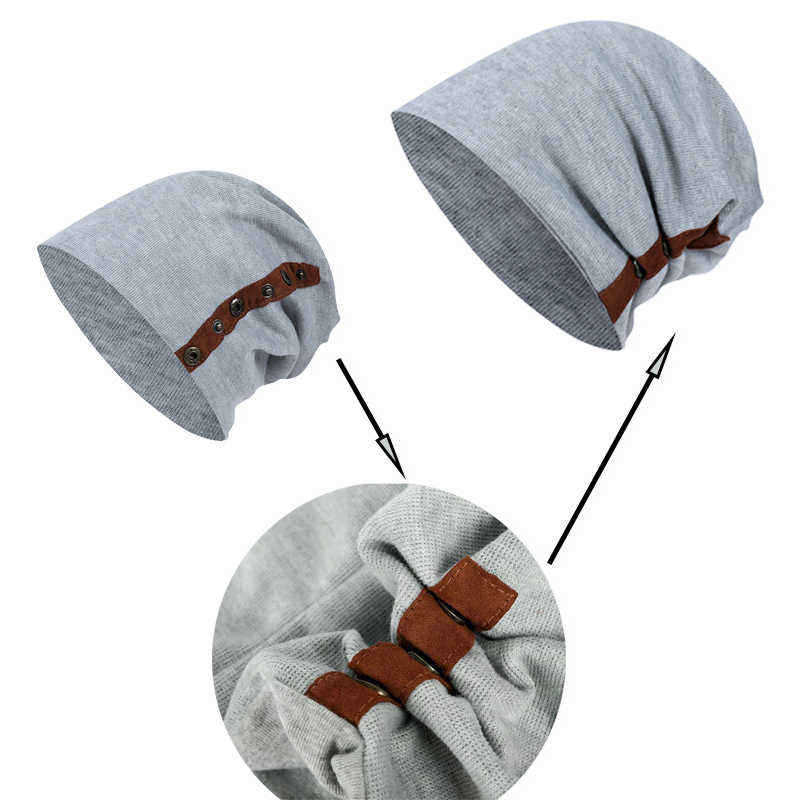 Unisex-Winter-Buckled-Pleated-Pile-Cap-Outdoor-Sports-Cotton-Riding-Beanie-1363000