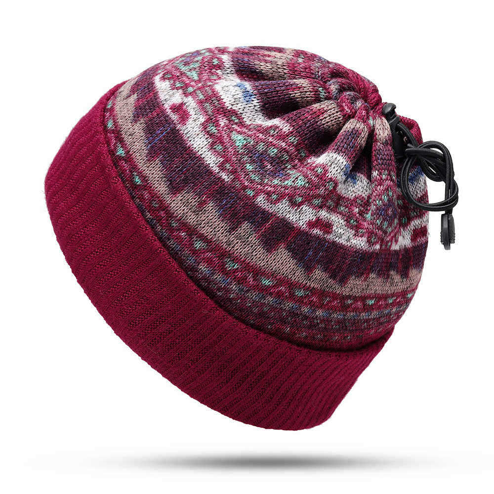 Unisex-Winter-Dual-Use-Adjustable-Print-Cotton-Beanie-Hat-Neck-Warmer-1379788