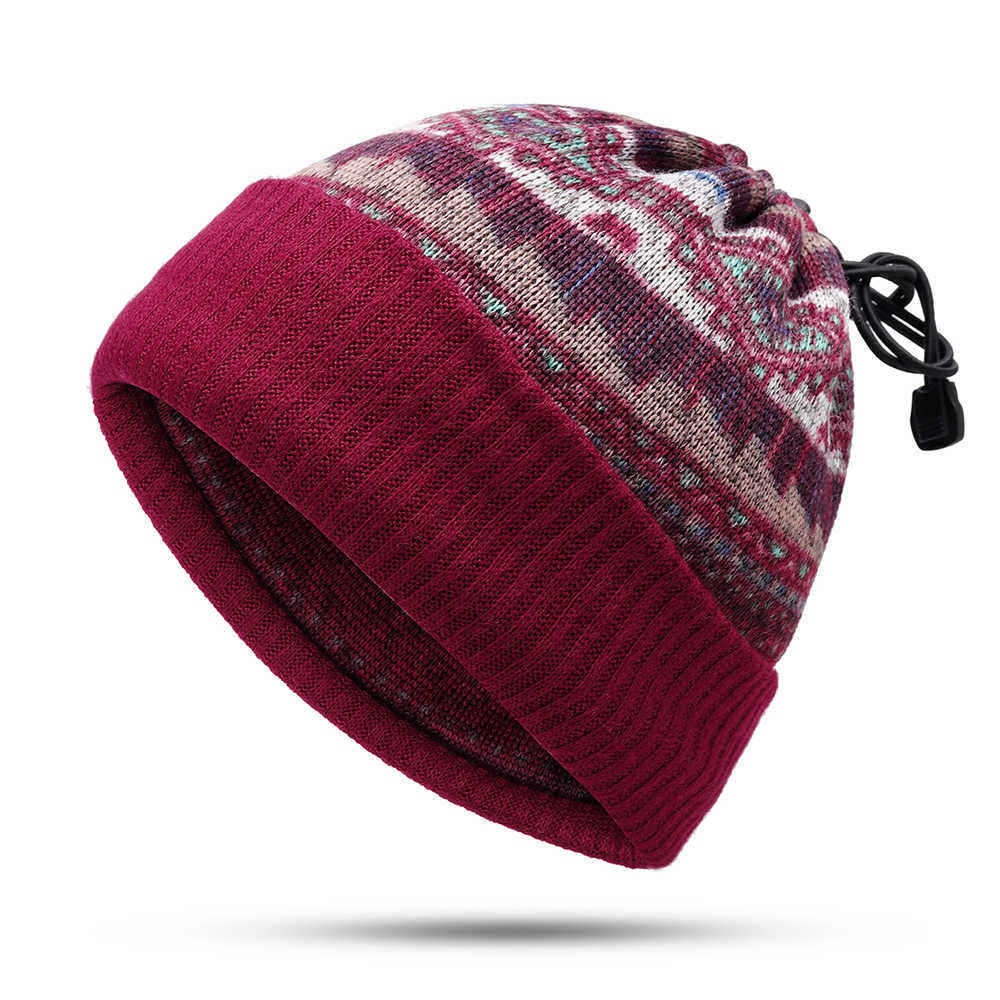 Unisex-Winter-Dual-Use-Adjustable-Print-Cotton-Beanie-Hat-Neck-Warmer-1379788