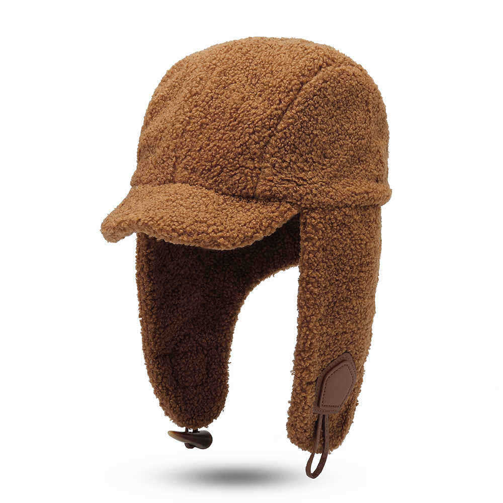 Unisex-Winter-Fashion-Trapper-Hat-Casual-Warm-Cap-Lamb-Velvet-Earmuffs-Hat-1383886