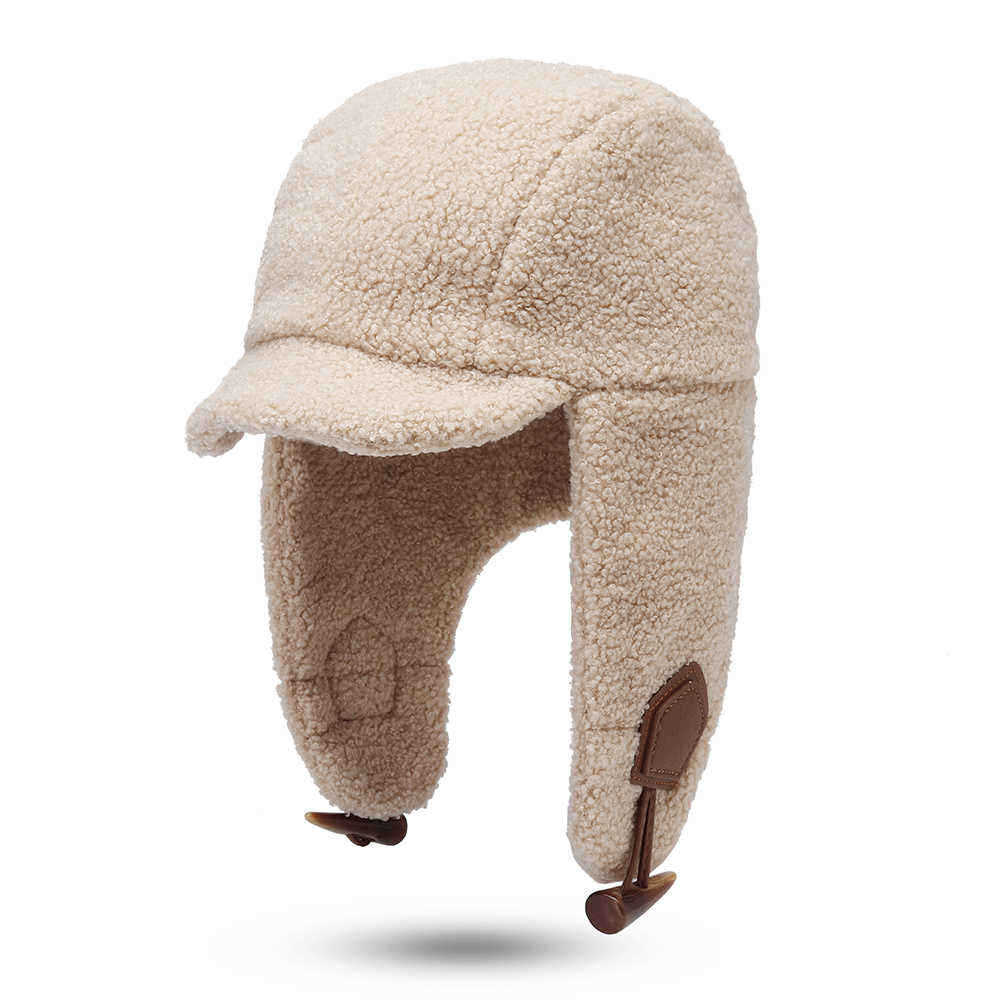 Unisex-Winter-Fashion-Trapper-Hat-Casual-Warm-Cap-Lamb-Velvet-Earmuffs-Hat-1383886