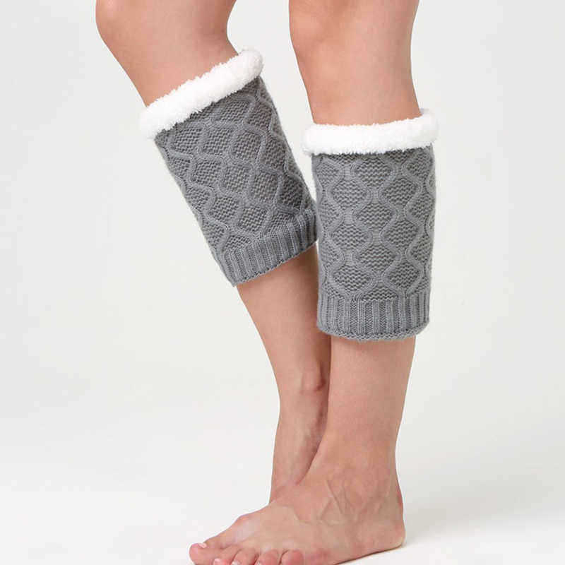 Unisex-Winter-Leg-Warmer-Thicken-Fleece-Liner-Knit-Knee-Pads-Warm-Diamond-Tube-Socks-Boots-Deco-1377864