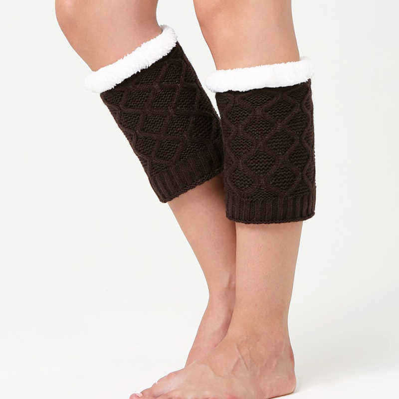 Unisex-Winter-Leg-Warmer-Thicken-Fleece-Liner-Knit-Knee-Pads-Warm-Diamond-Tube-Socks-Boots-Deco-1377864