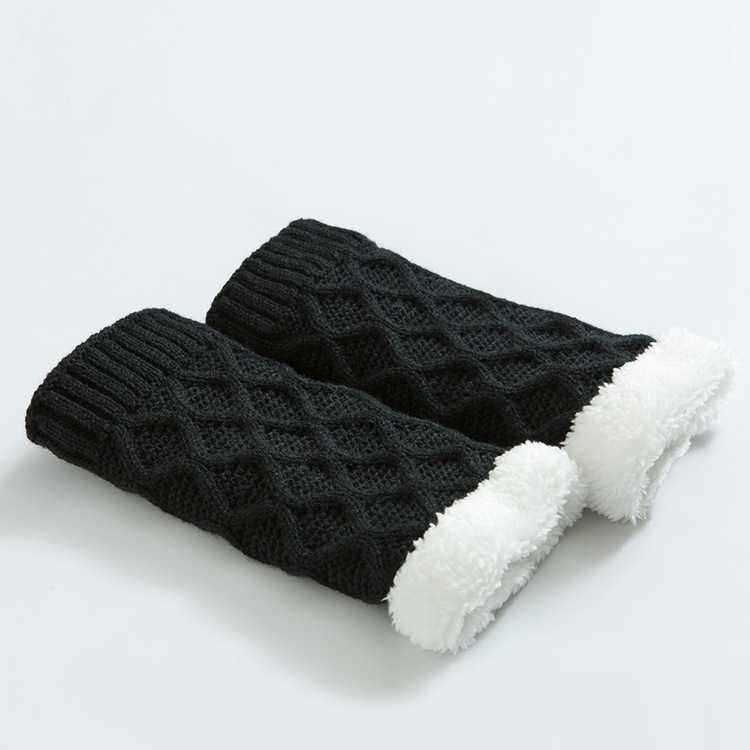 Unisex-Winter-Leg-Warmer-Thicken-Fleece-Liner-Knit-Knee-Pads-Warm-Diamond-Tube-Socks-Boots-Deco-1377864