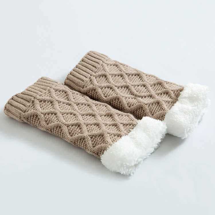 Unisex-Winter-Leg-Warmer-Thicken-Fleece-Liner-Knit-Knee-Pads-Warm-Diamond-Tube-Socks-Boots-Deco-1377864