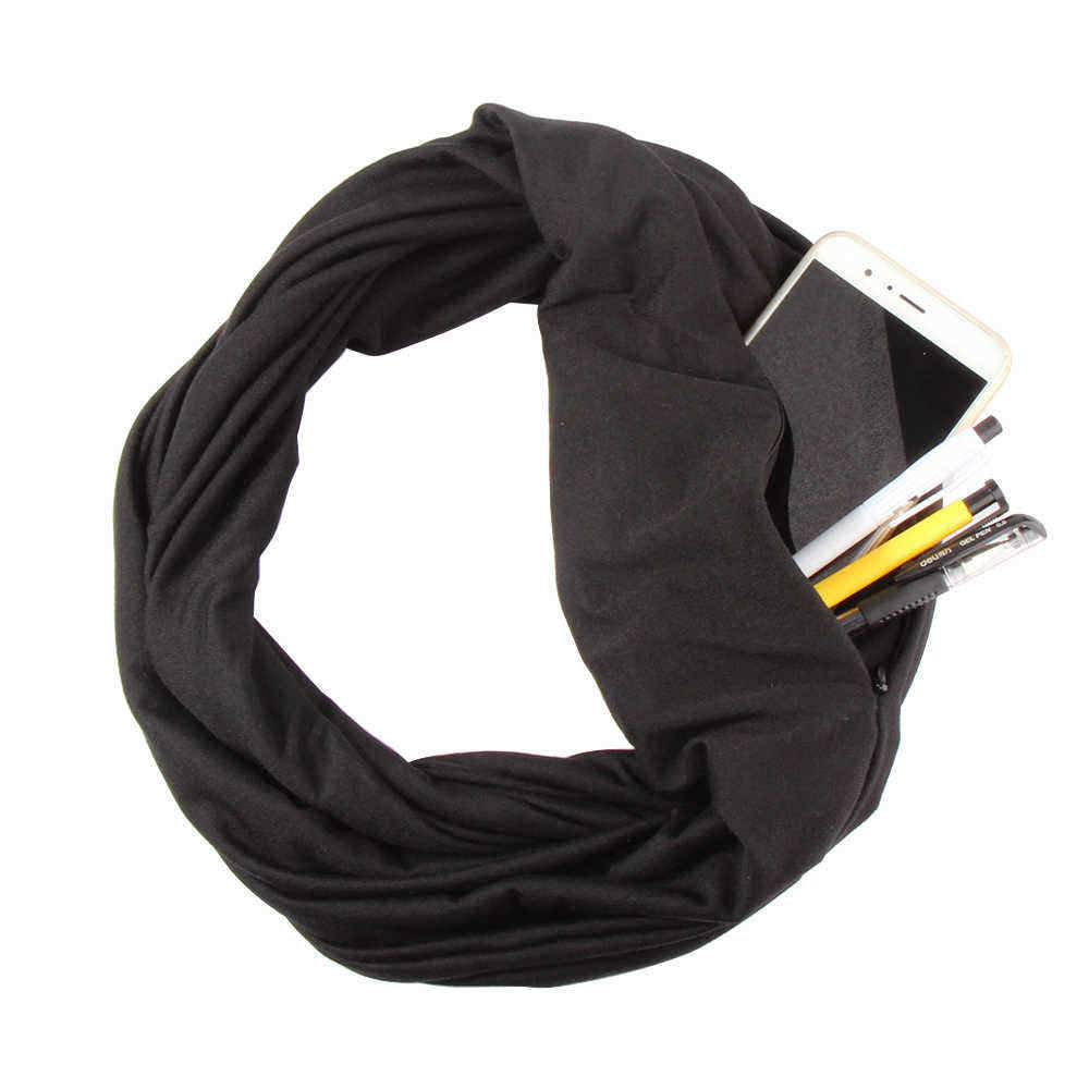 Unisex-Winter-Multipurpose-Vintage-Scarf-With-Zipper-Pocket-Portable-Cotton-Soft-Infinity-Scarf-1379817