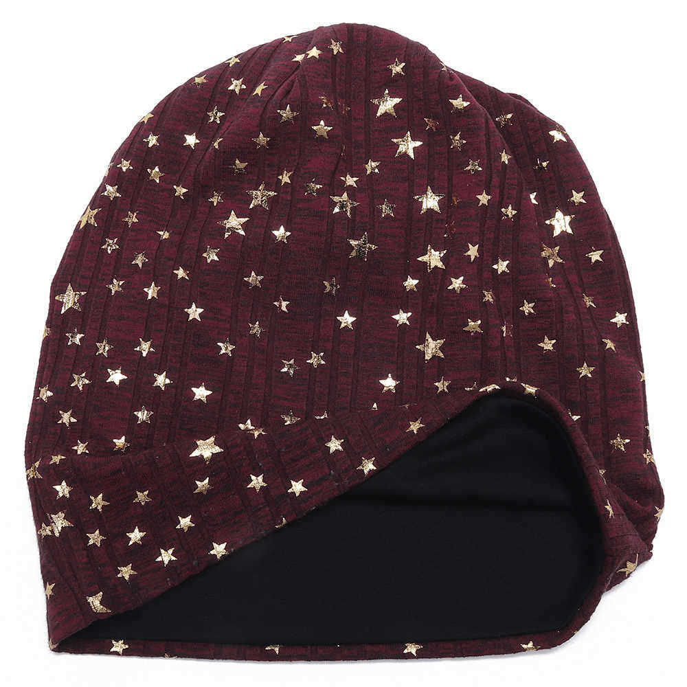 Unisex-Winter-Outdoor-Fashion-Pentagram-Print-Warm-Slouchy-Knit-Beanie-Brimless-Hats-1341919