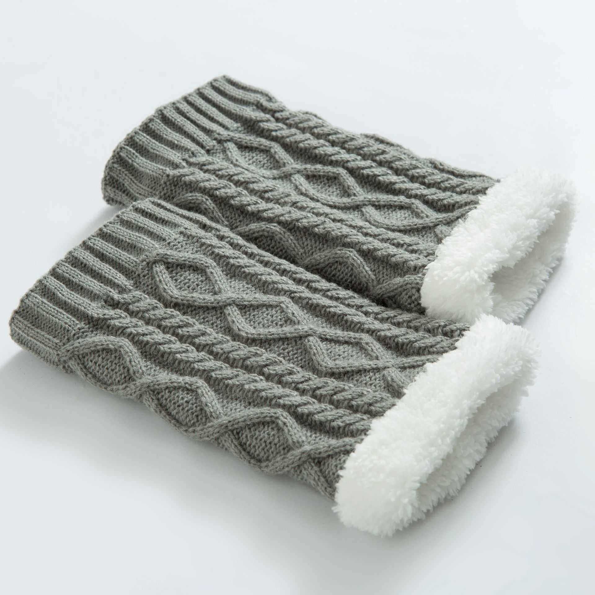 Unisex-Winter-Plus-Velvet-Knitting-Knee-Ankle-Calf-Warmer-Pads-Wool-Warm-Boots-Deco-Skirt-Tube-Socks-1377079