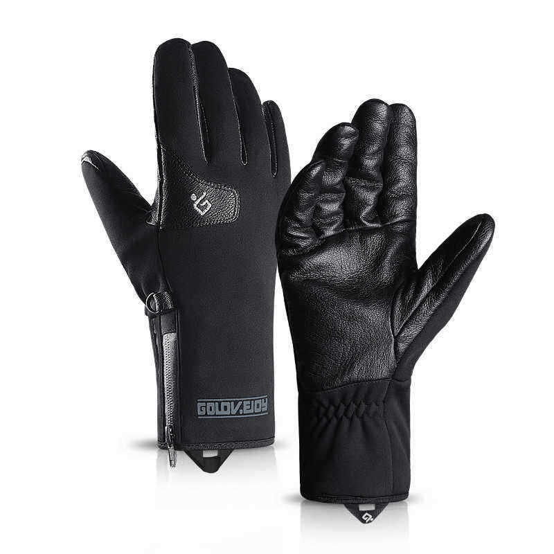 Unisex-Winter-Thick-Velvet-Genuine-Leather-Windproof-Waterproof-Skiing-Sports-Casual-Gloves-1374188