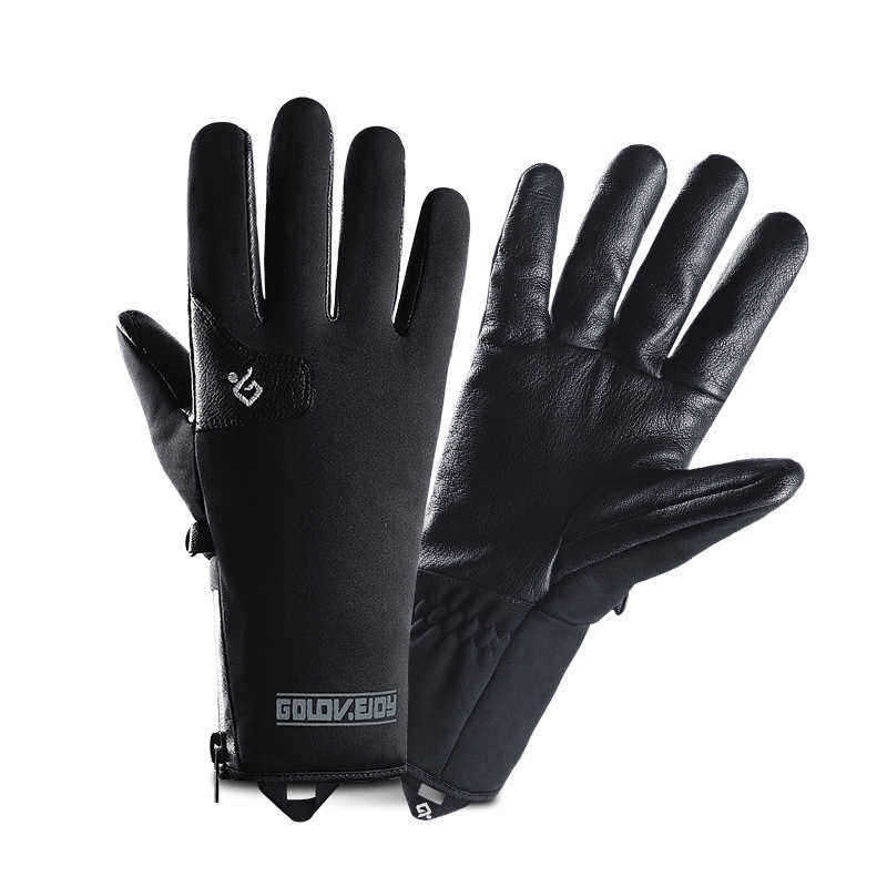 Unisex-Winter-Thick-Velvet-Genuine-Leather-Windproof-Waterproof-Skiing-Sports-Casual-Gloves-1374188