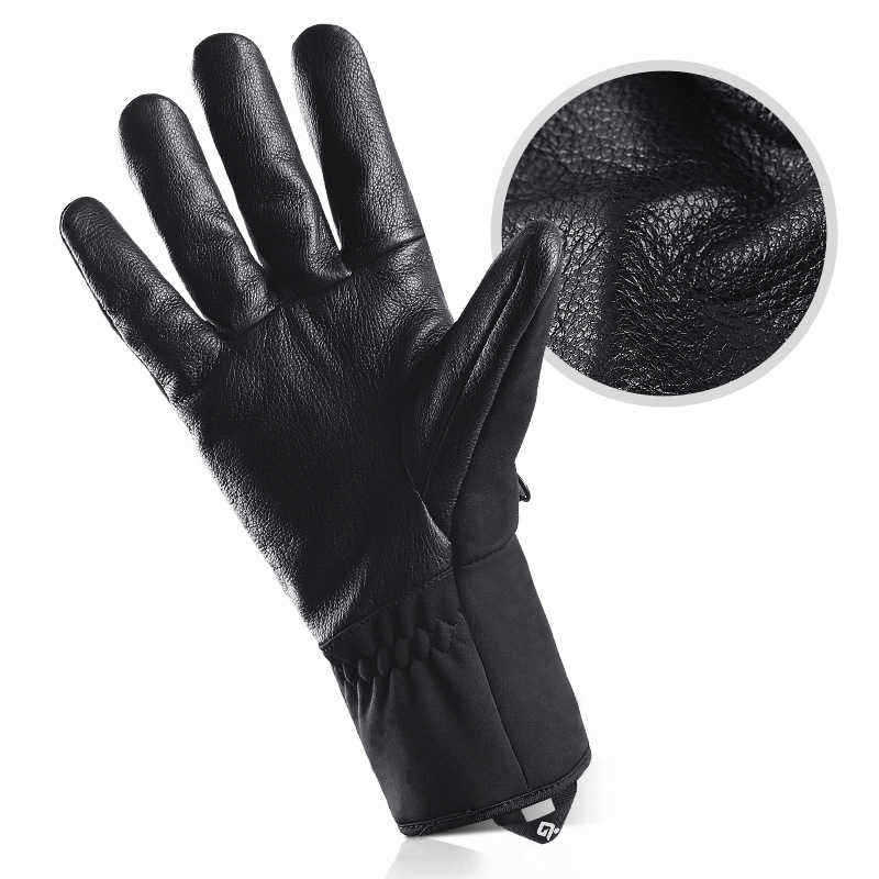 Unisex-Winter-Thick-Velvet-Genuine-Leather-Windproof-Waterproof-Skiing-Sports-Casual-Gloves-1374188